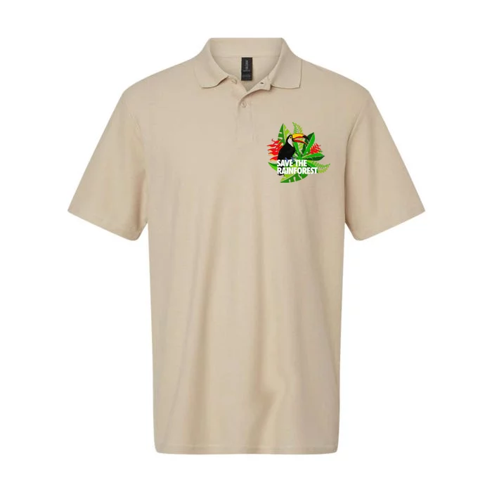 Save The Rainforest Earth Day Environmental Softstyle Adult Sport Polo