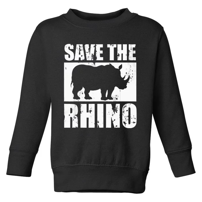 Save The Rhino Toddler Sweatshirt