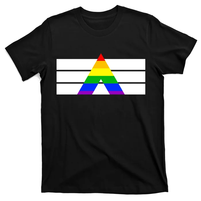 Straight Ally Pride Flag T-Shirt TeeShirtPalace