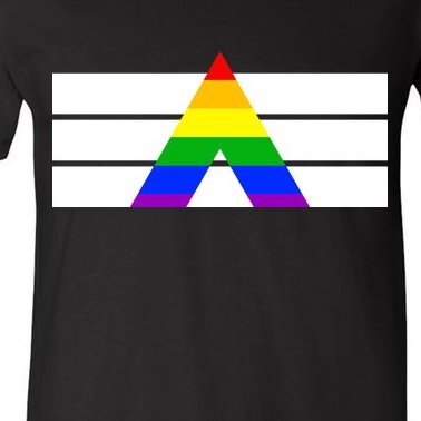 Straight Ally Pride Flag V-Neck T-Shirt