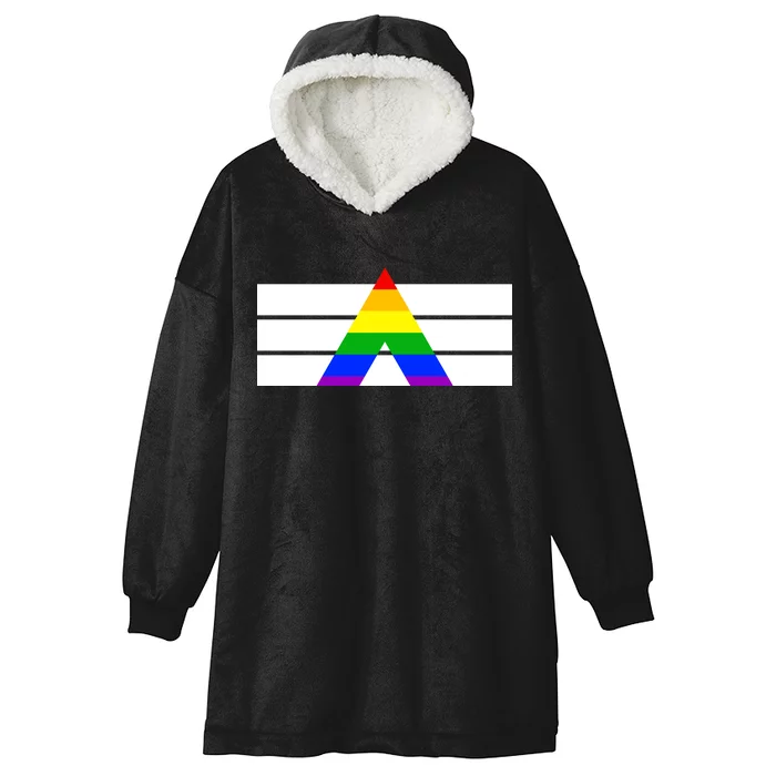 Straight Ally Pride Flag Hooded Wearable Blanket