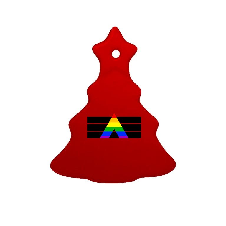 Straight Ally Pride Flag Tree Ornament