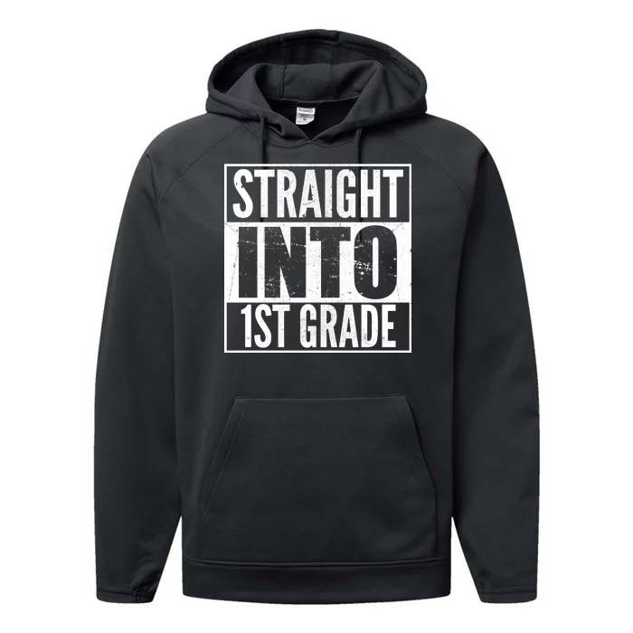 Straight Into 1st Grade Performance Fleece Hoodie