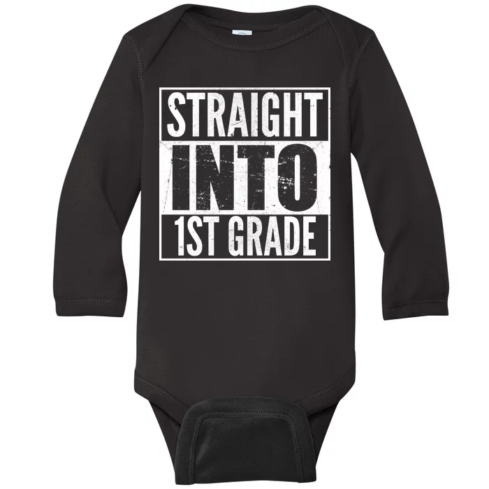 Straight Into 1st Grade Baby Long Sleeve Bodysuit