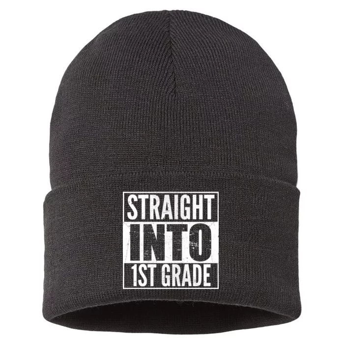 Straight Into 1st Grade Sustainable Knit Beanie