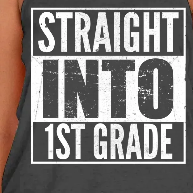 Straight Into 1st Grade Women's Knotted Racerback Tank