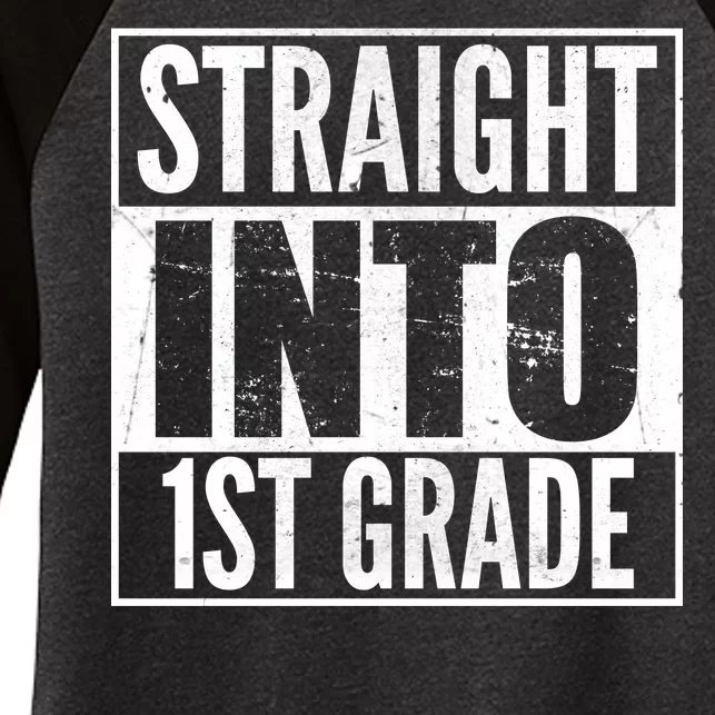 Straight Into 1st Grade Women's Tri-Blend 3/4-Sleeve Raglan Shirt