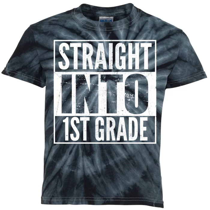 Straight Into 1st Grade Kids Tie-Dye T-Shirt