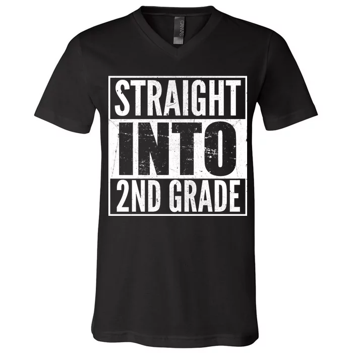 Straight Into 2nd Grade V-Neck T-Shirt