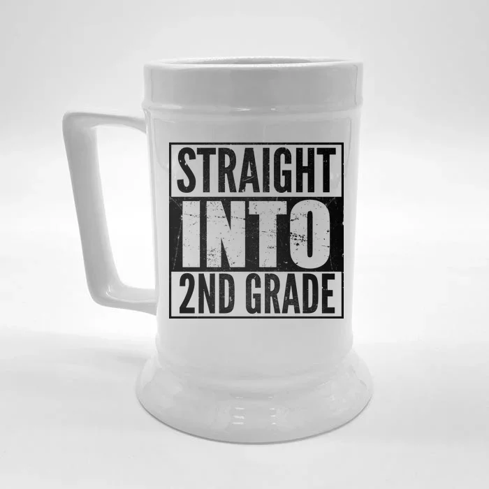 Straight Into 2nd Grade Front & Back Beer Stein