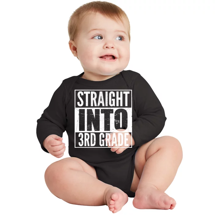 Straight Into 3rd Grade Baby Long Sleeve Bodysuit