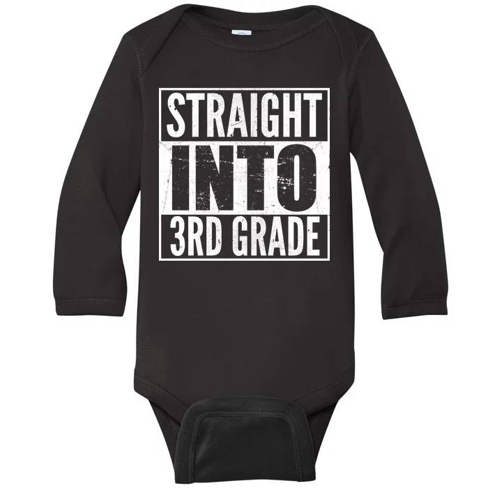 Straight Into 3rd Grade Baby Long Sleeve Bodysuit