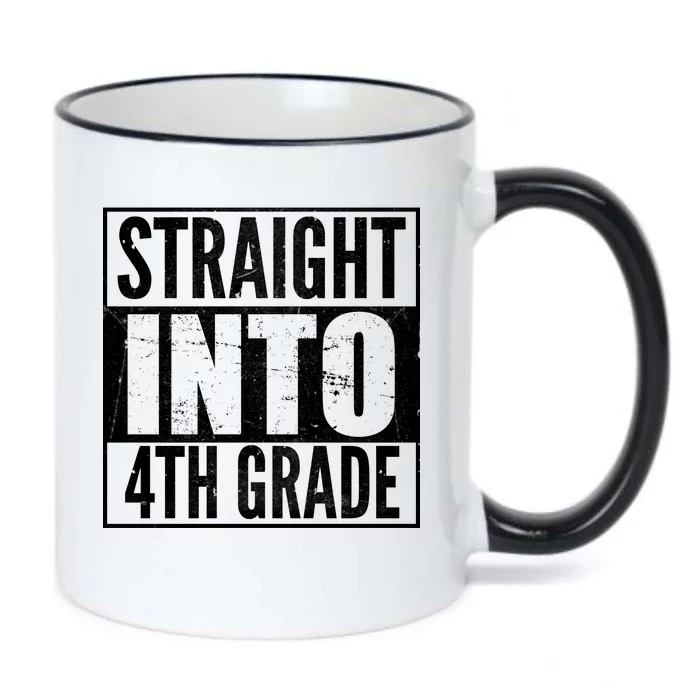 Straight Into 4th Grade Black Color Changing Mug