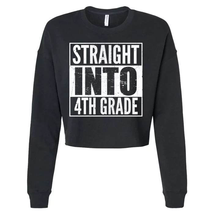 Straight Into 4th Grade Cropped Pullover Crew