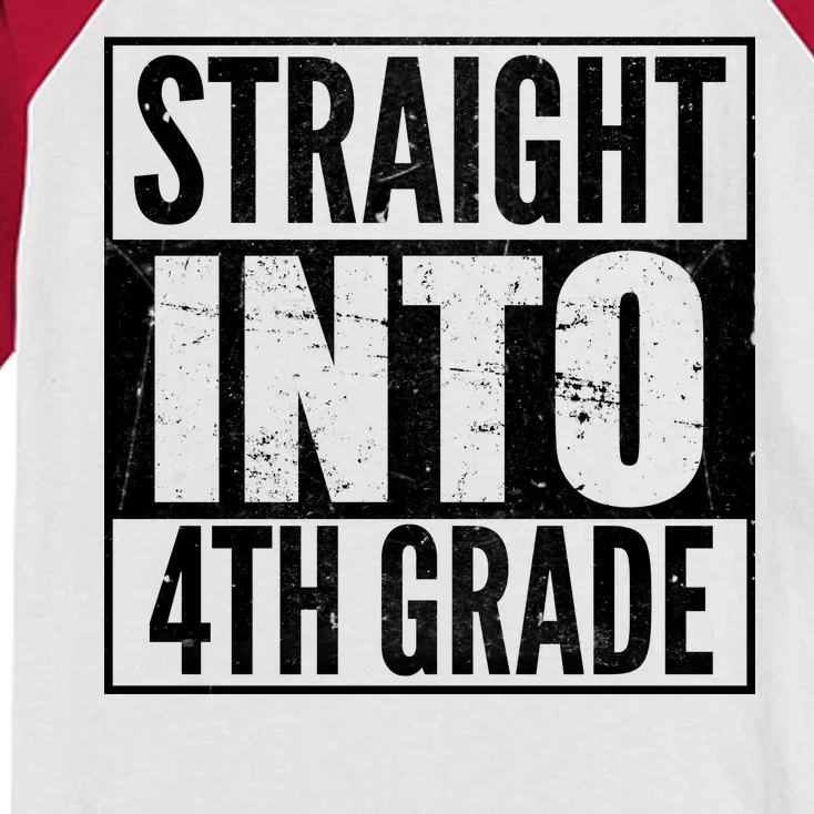 Straight Into 4th Grade Kids Colorblock Raglan Jersey