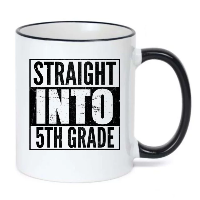 Straight Into 5th Grade Black Color Changing Mug