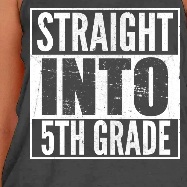 Straight Into 5th Grade Women's Knotted Racerback Tank