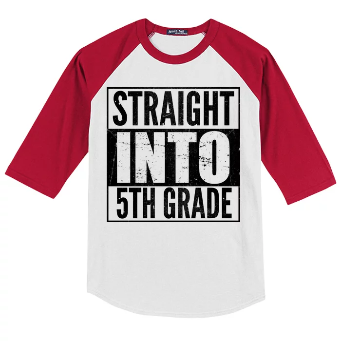 Straight Into 5th Grade Kids Colorblock Raglan Jersey