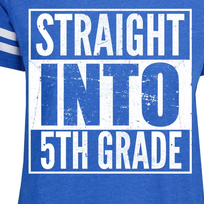 Straight Into 5th Grade Enza Ladies Jersey Football T-Shirt