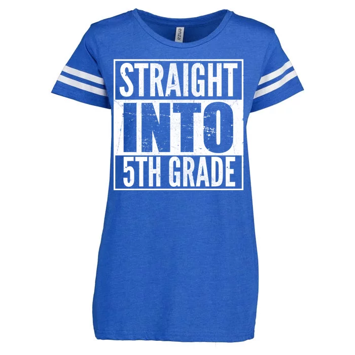 Straight Into 5th Grade Enza Ladies Jersey Football T-Shirt