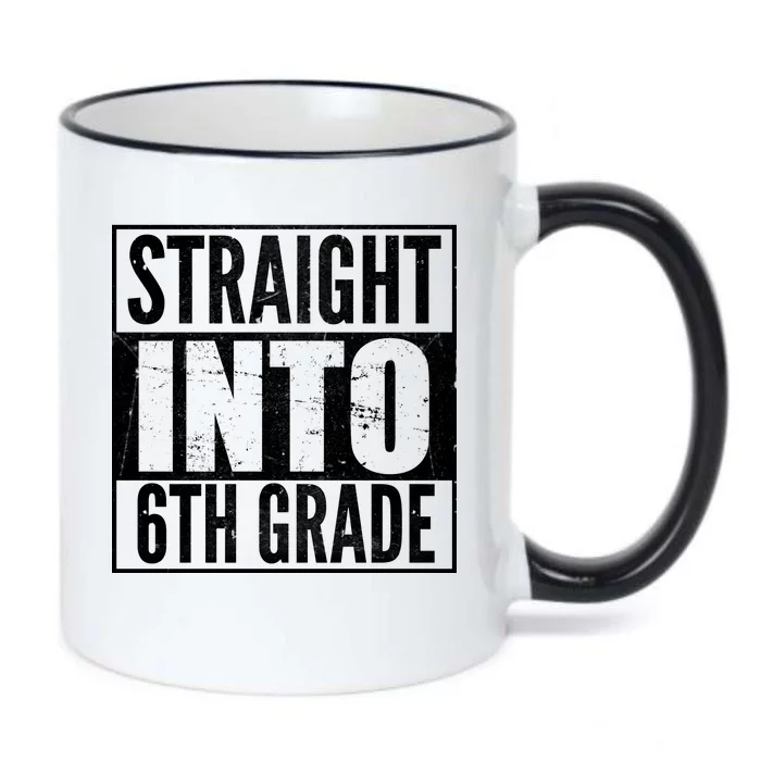 Straight Into 6th Grade Black Color Changing Mug