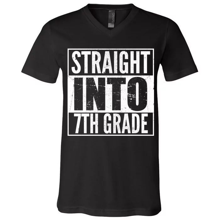 Straight Into 7th Grade V-Neck T-Shirt