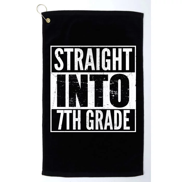 Straight Into 7th Grade Platinum Collection Golf Towel