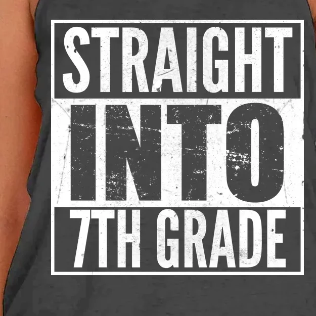 Straight Into 7th Grade Women's Knotted Racerback Tank