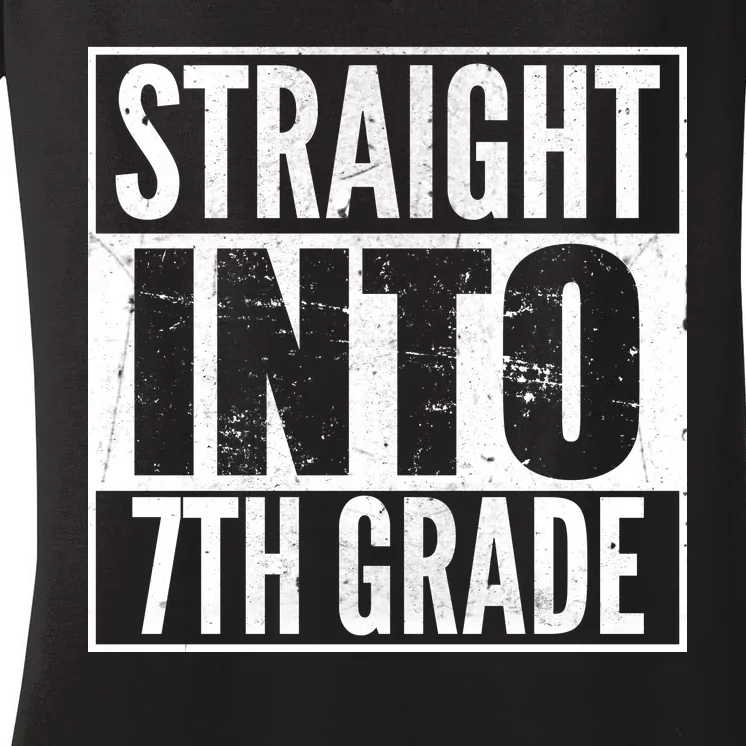 Straight Into 7th Grade Women's V-Neck T-Shirt