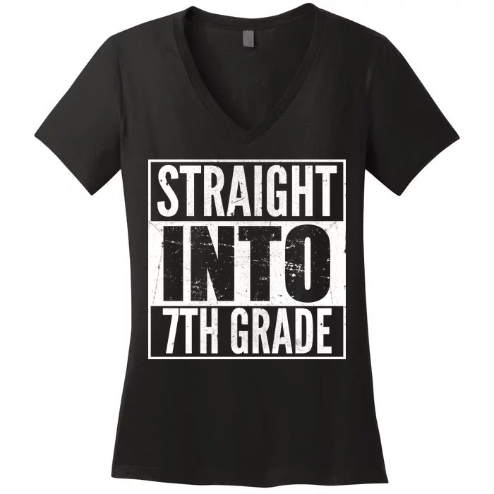 Straight Into 7th Grade Women's V-Neck T-Shirt