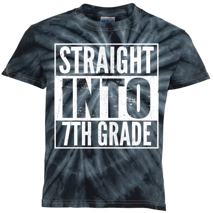 Straight Into 7th Grade Kids Tie-Dye T-Shirt