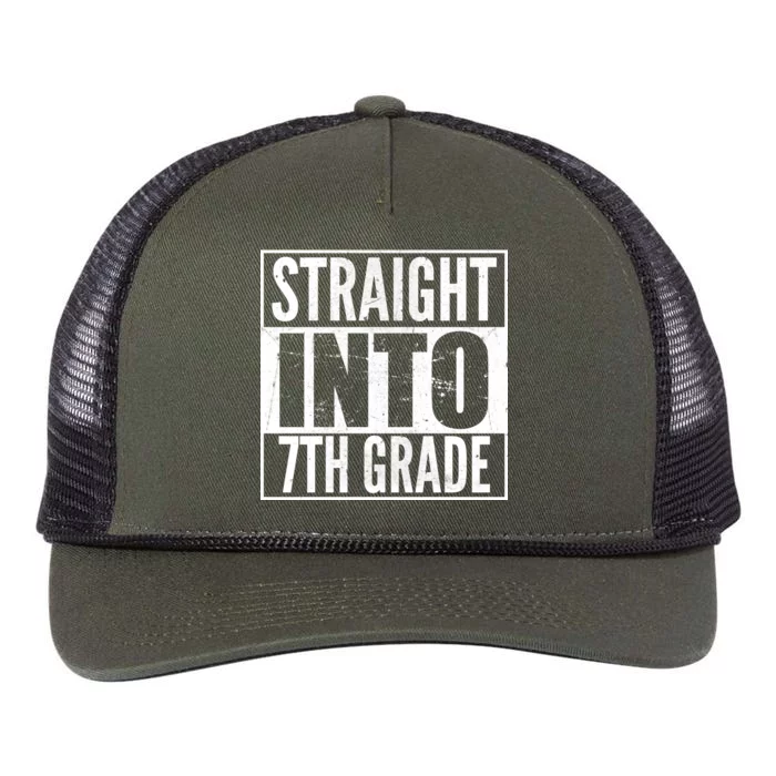 Straight Into 7th Grade Retro Rope Trucker Hat Cap