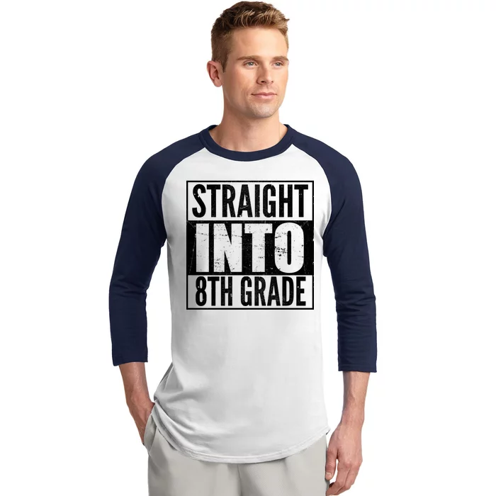 Straight Into 8th Grade Baseball Sleeve Shirt