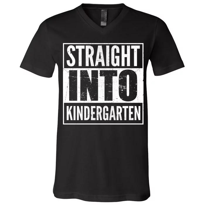 Straight Into Kindergarten V-Neck T-Shirt