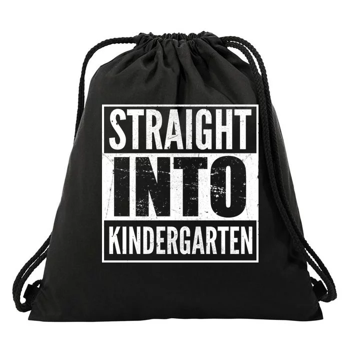 Straight Into Kindergarten Drawstring Bag