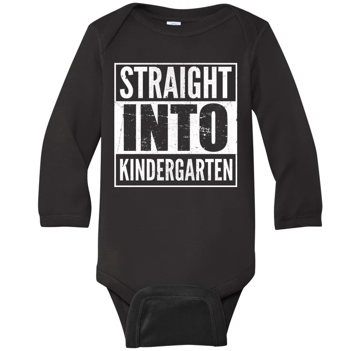 Straight Into Kindergarten Baby Long Sleeve Bodysuit