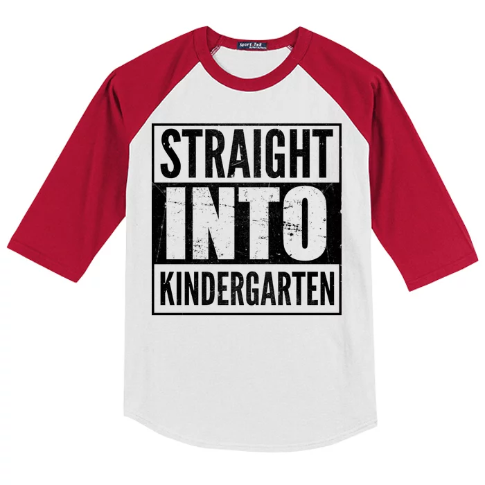 Straight Into Kindergarten Kids Colorblock Raglan Jersey