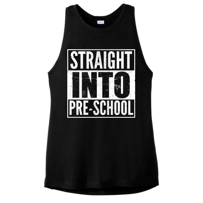 Straight Into Pre-School Ladies Tri-Blend Wicking Tank