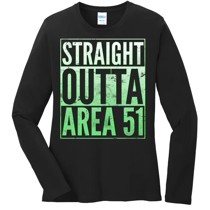 Straight Outta Area 51 Ladies Long Sleeve Shirt