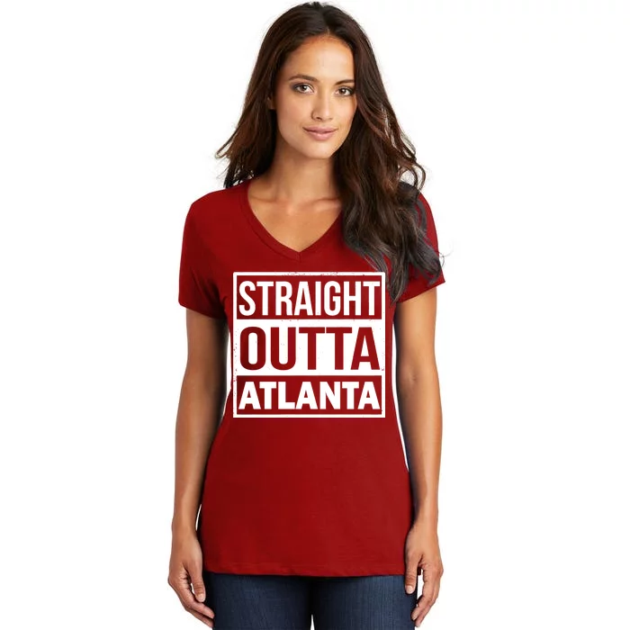 Straight Outta Atlanta Women's V-Neck T-Shirt