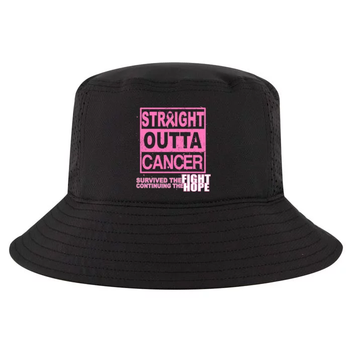 Straight Outta Breast Cancer Fight Hope Cool Comfort Performance Bucket Hat