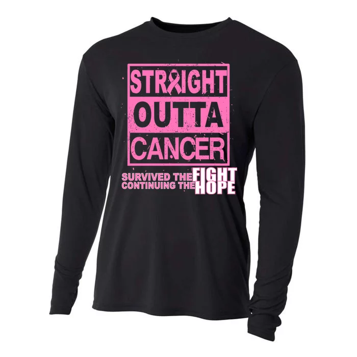 Straight Outta Breast Cancer Fight Hope Cooling Performance Long Sleeve Crew