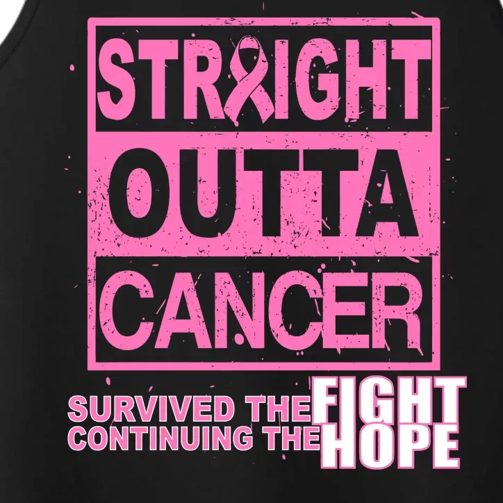 Straight Outta Breast Cancer Fight Hope Performance Tank