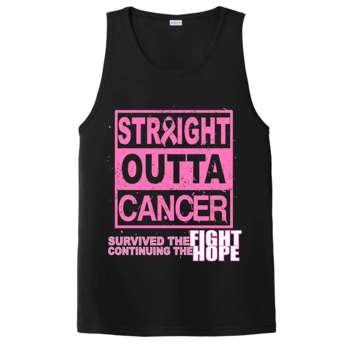 Straight Outta Breast Cancer Fight Hope Performance Tank