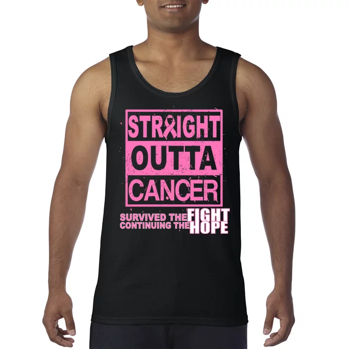 Straight Outta Breast Cancer Fight Hope Tank Top