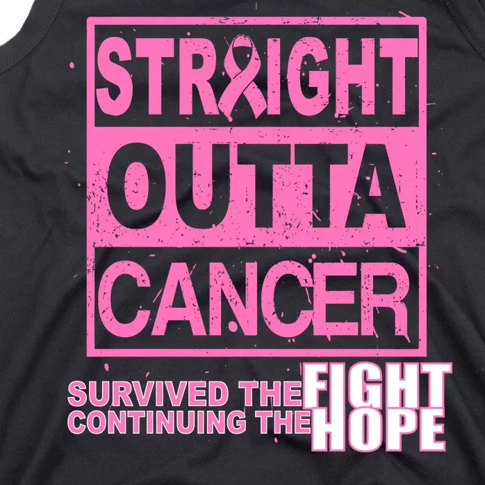 Straight Outta Breast Cancer Fight Hope Tank Top