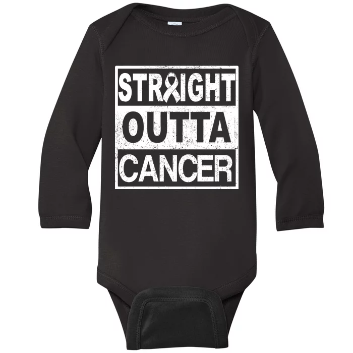 Straight Outta Cancer Baby Long Sleeve Bodysuit