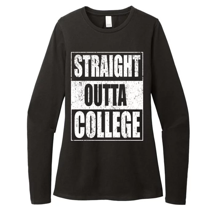 Straight Outta College Womens CVC Long Sleeve Shirt