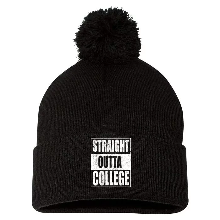 Straight Outta College Pom Pom 12in Knit Beanie