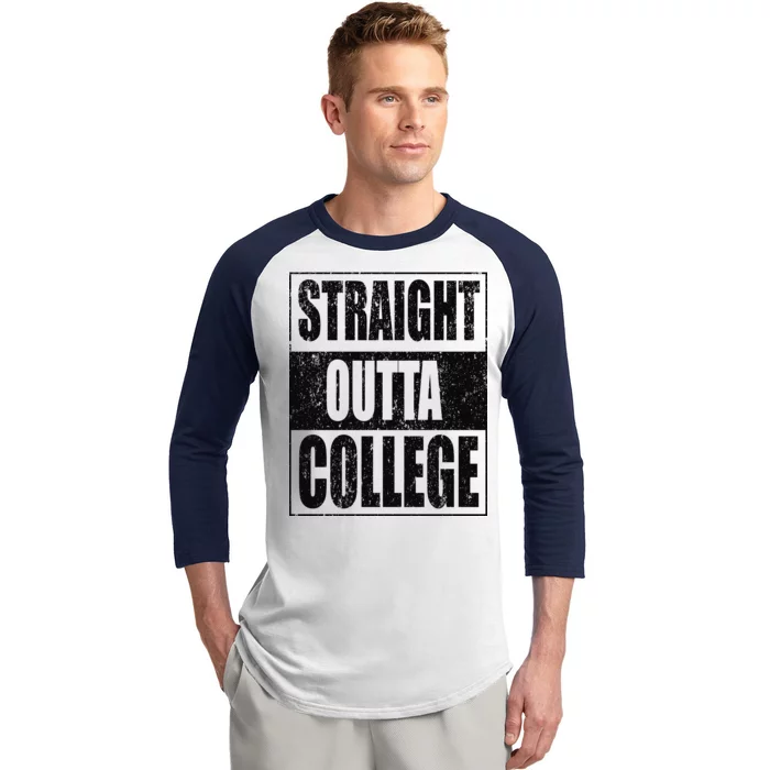 Straight Outta College Baseball Sleeve Shirt